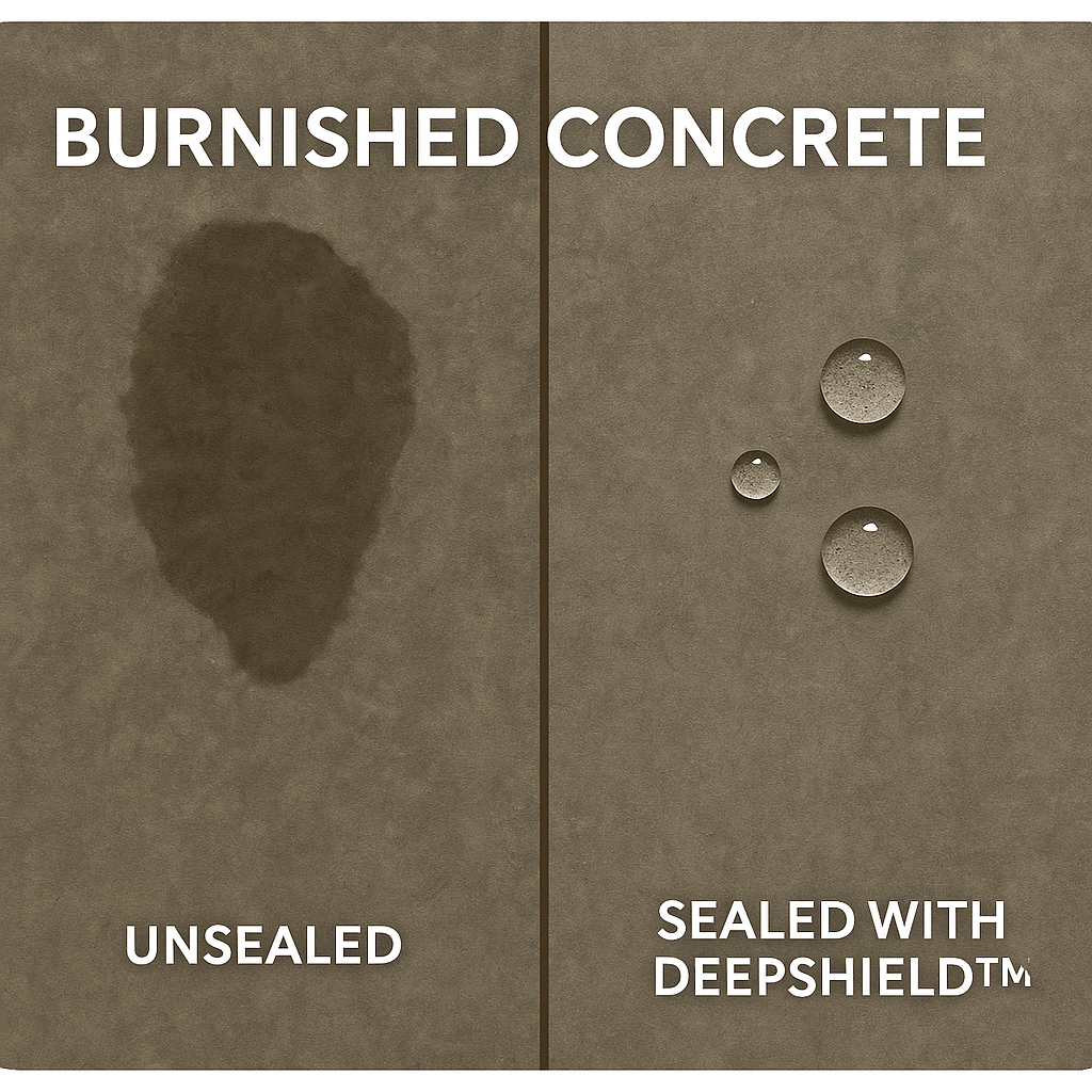 burnished concrete sealed vs unsealed