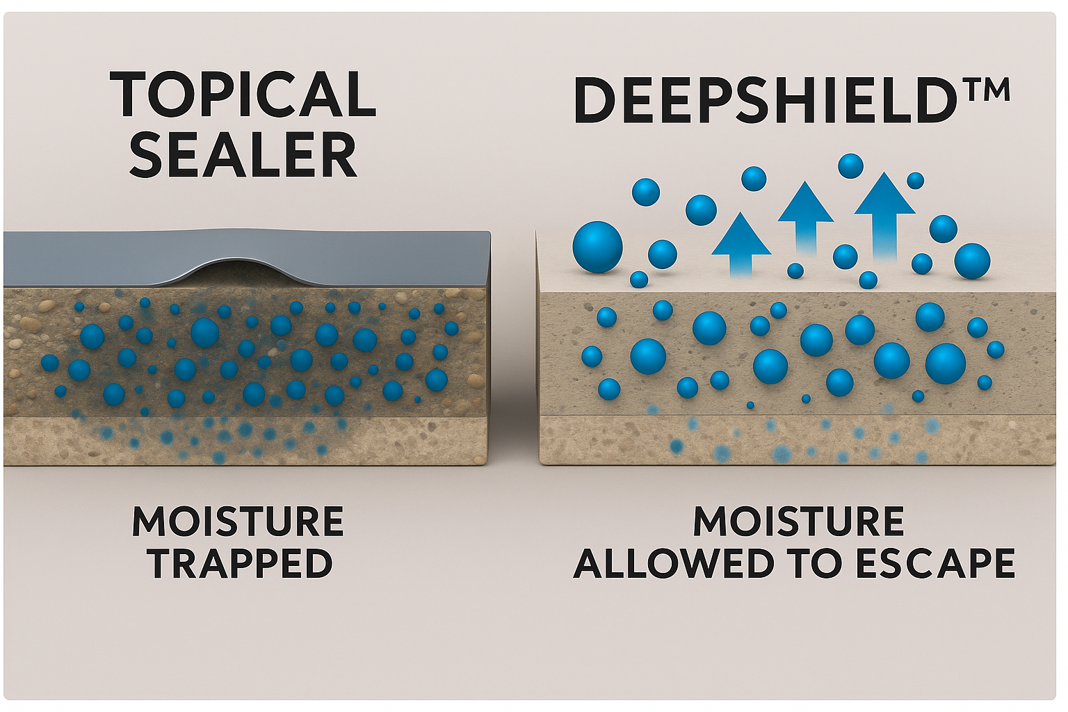 concrete sealer non film forming moisture allowed to escape