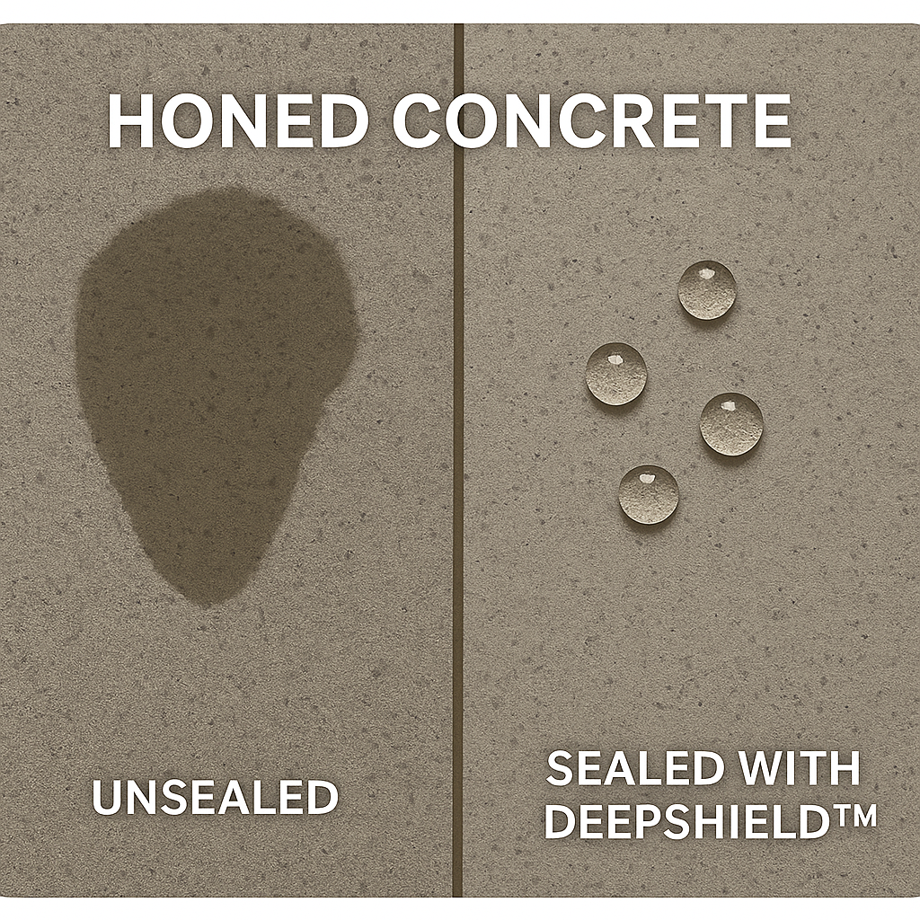 honed concrete sealed vs unsealed