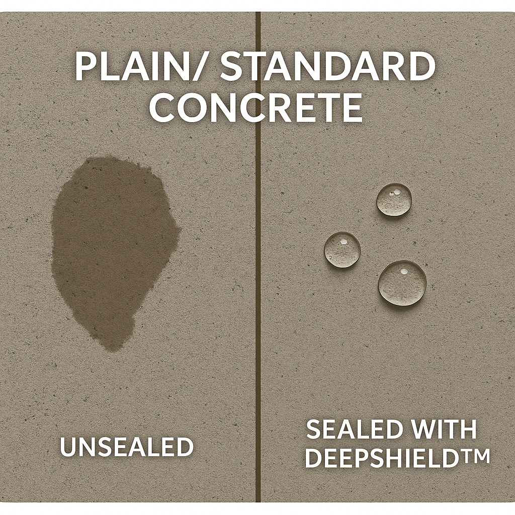 plain standard concrete sealed vs unsealed