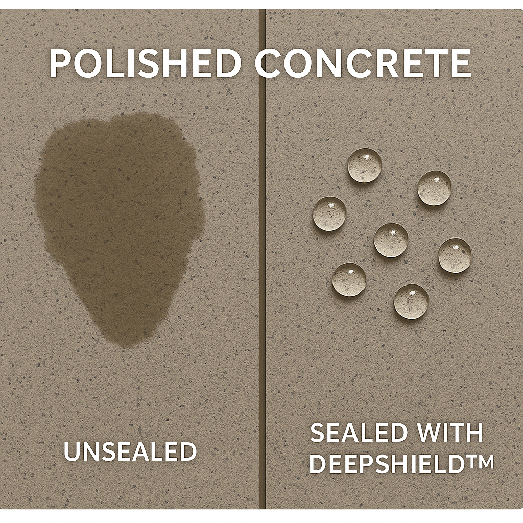 polished concrete sealed vs unsealed